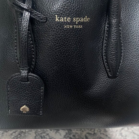 Kate Spade New York EVA Leather Small Satchel in Black - Picture 7 of 7